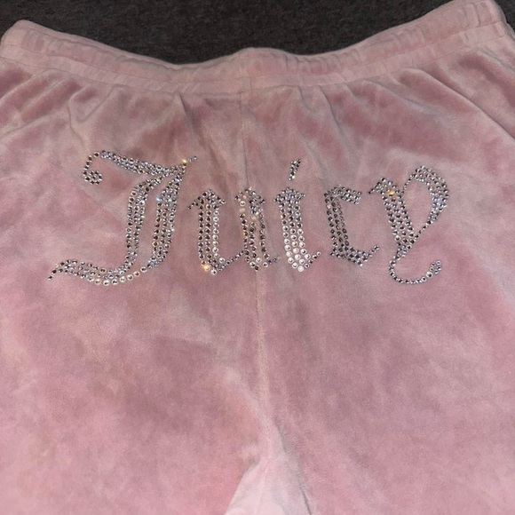 pink juicy couture juicy rhinestone sweatpants - Picture 5 of 8